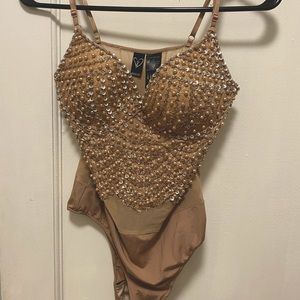 Dynamite beaded bodysuit